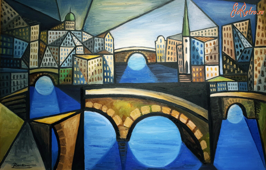 Картины - Эрик Ренссен, Мост в Амстердаме