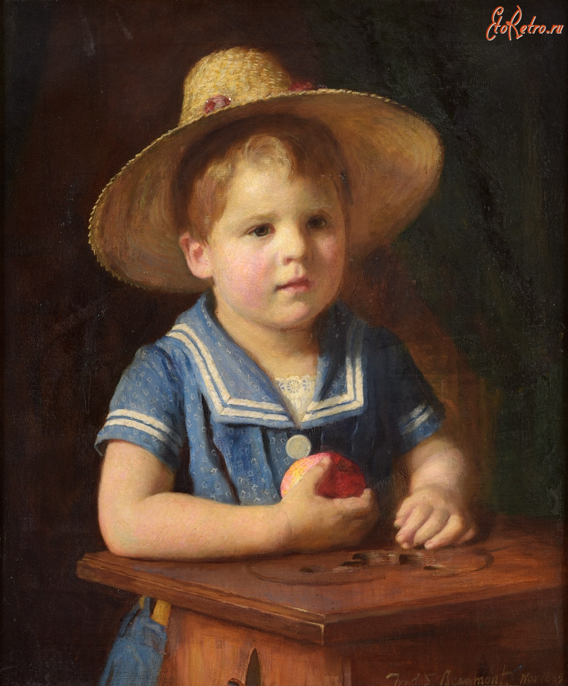 Картины - Фридрих Самуэль Бомонт, Портрет мальчика в шляпе