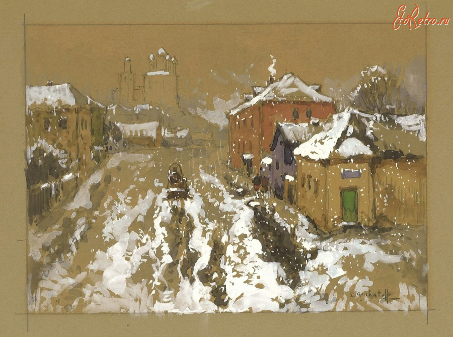 Картины - Константин Горбатов. Зима в Пскове