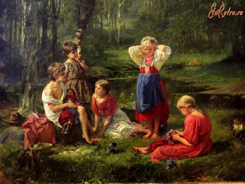 Картины - Дети в лесу