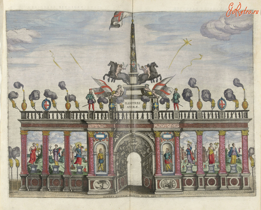 Картины - Генуэзская Триумфальная арка в Антверпене. Вид сзади
