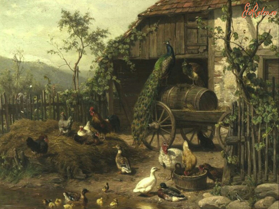 Картины - Карл Ютц старший. Птичий двор