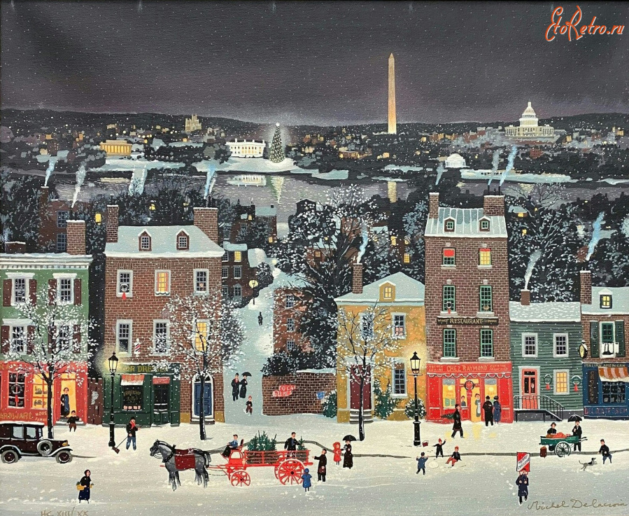 Картины - Мишель Делакруа. Рождество в Вашингтоне