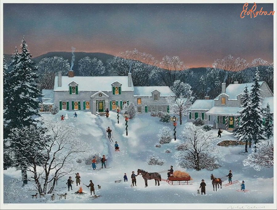 Картины - Мишель Делакруа. Зима в Новой Англии