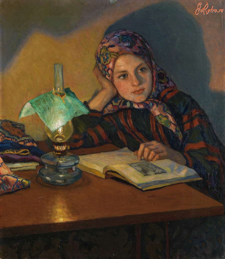 Картина «девочка с книгой»
