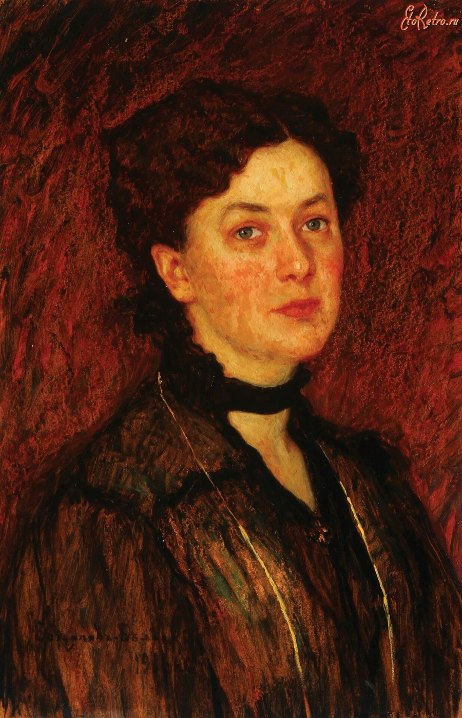Картины - Николай Богданов-Бельский. Портрет неизвестной женщины