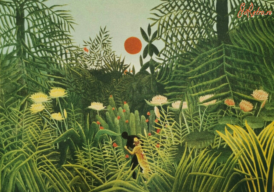 Картины - Анри Руссо. Джунгли. Весенний лесной пейзаж