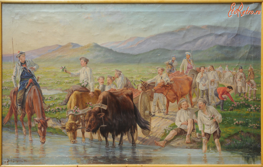 Картины - Картини художника Юзефа Беркмана (1838-1919).  Терня і квіти. Полотно,олія.