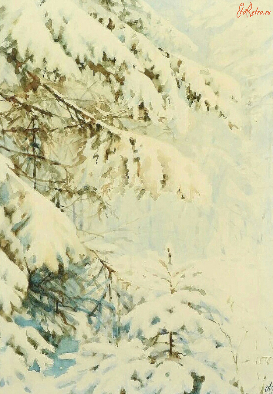 Картины - Ольга Александровна. Деревья под снегом