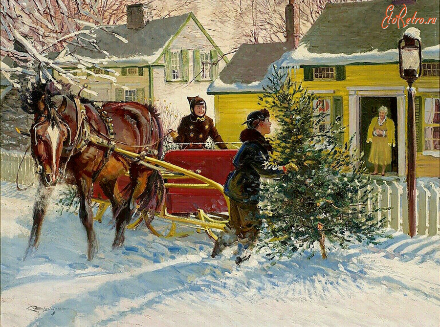 Картины - Роберт Лоухид. Рождество в Коннектикуте