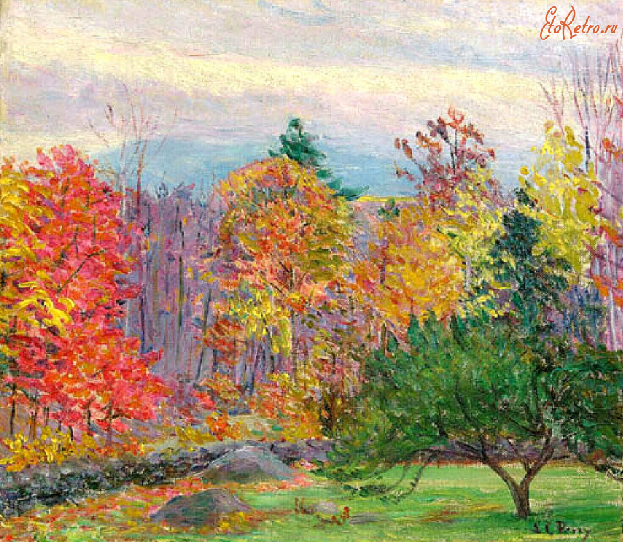 Картины - Лилла Кэбот Перри. Осенний пейзаж в Хэнкоке, Нью-Гемпшир