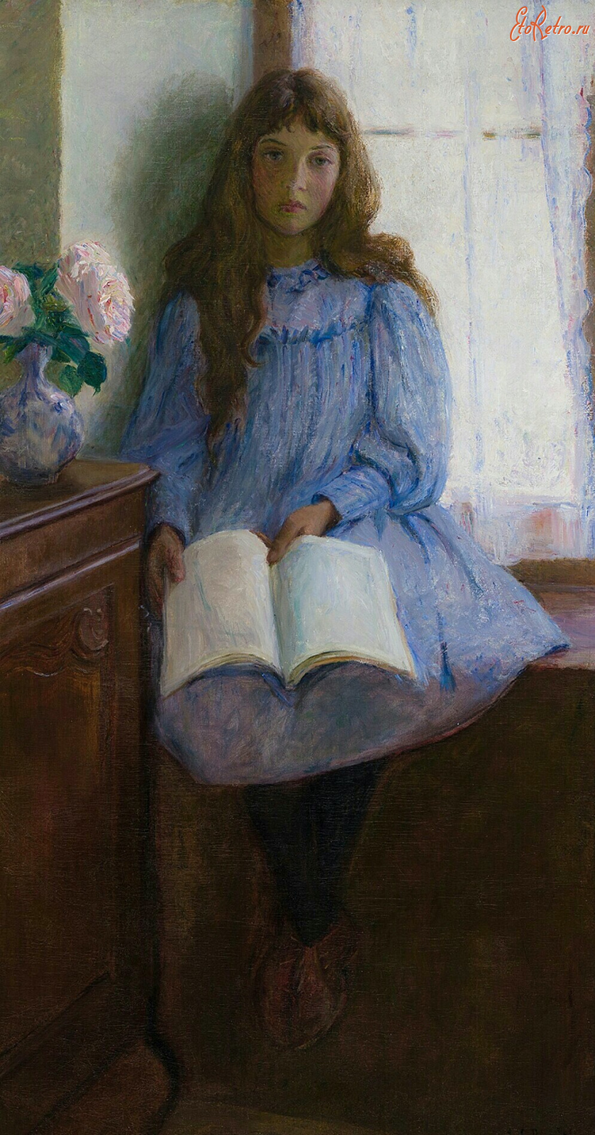 Картины - Лилла Кэбот Перри. Девочка в голубом платье