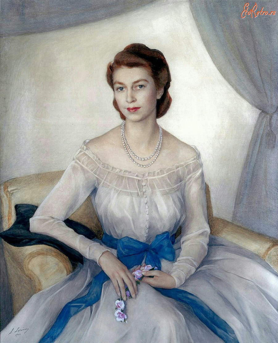 Картины - Савелий Сорин.  Принцесса Йоркская. Королева Елизавета II