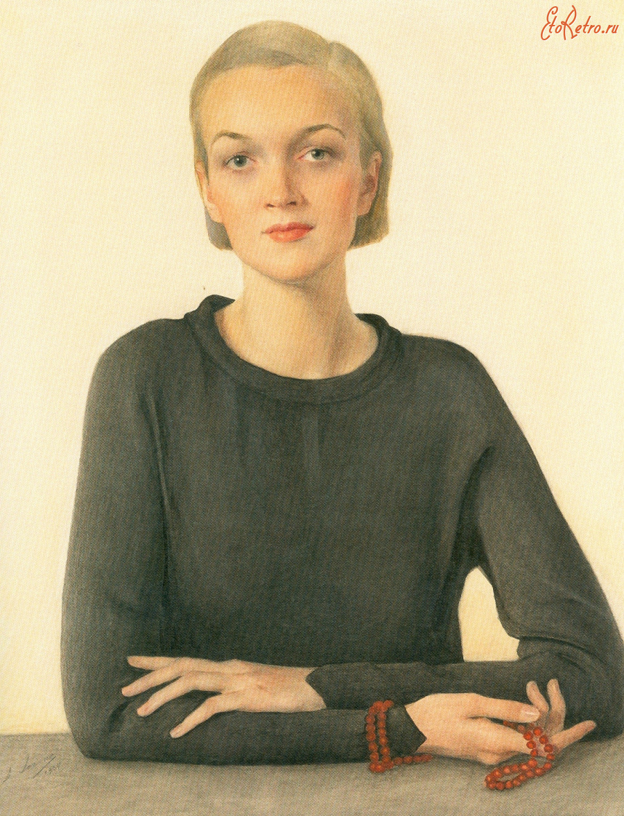 Картины - Савелий Сорин. Женщина в чёрном. Вирджиния Черрил