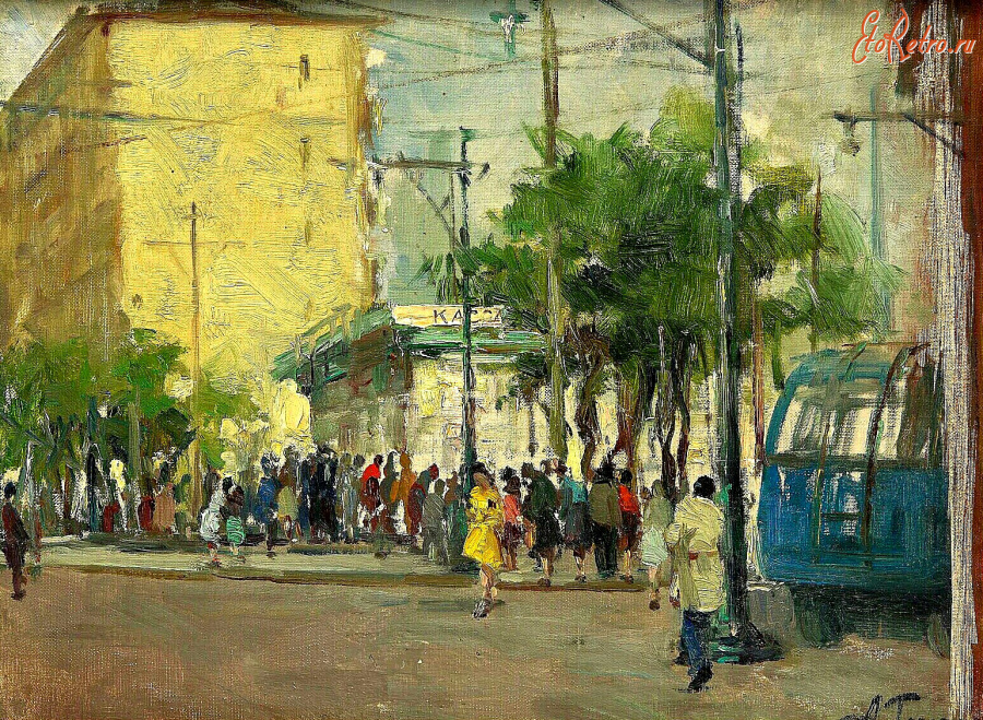 Картины - Александр Герасимов. На московской улице