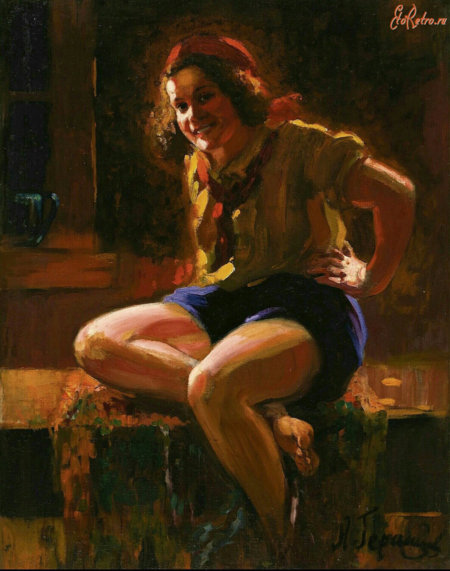 Картины - Александр Герасимов. Пионерка