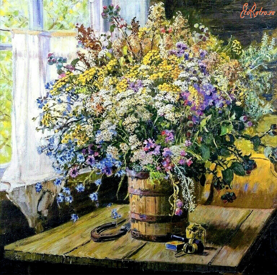 Картины - Александр Герасимов. Придорожные цветы