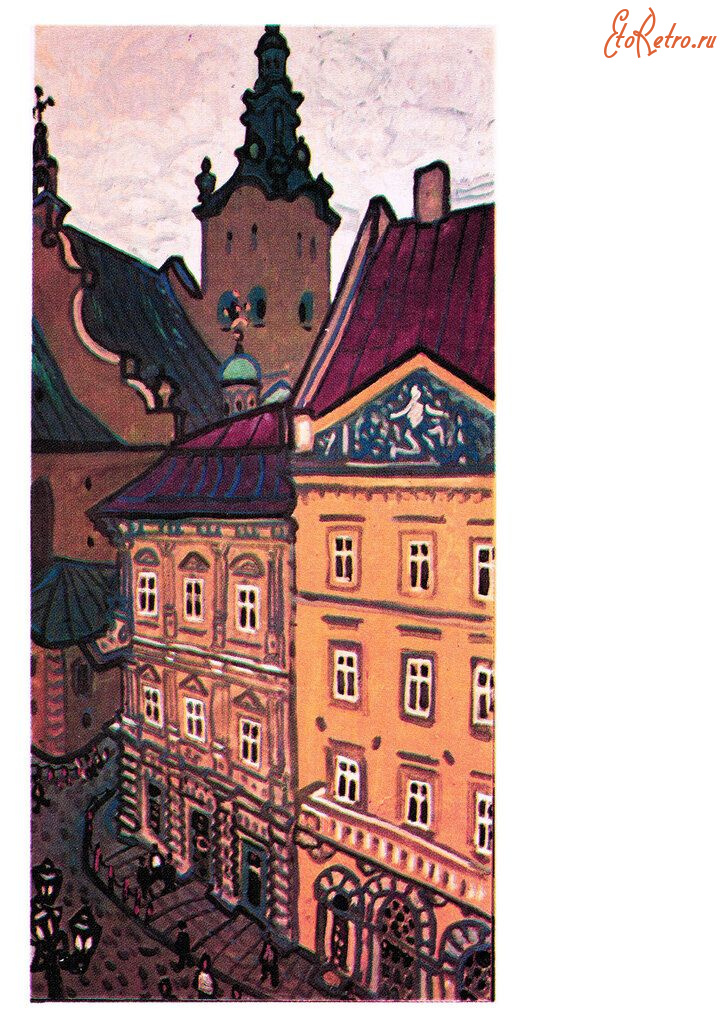 Картины - Картина. По древнему Львову. Художник  Ю.И.Химич.