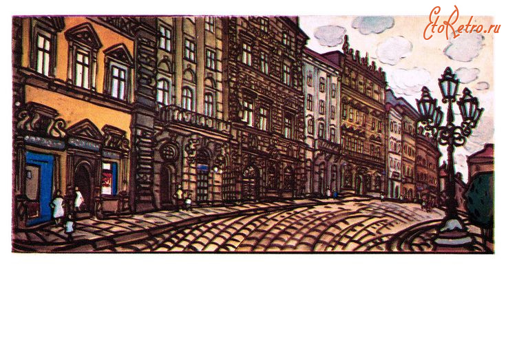 Картины - Картина. По древнему Львову. Художник  Ю.И.Химич.