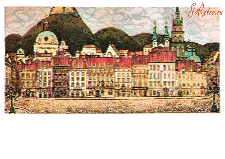 Картины - Картина. По древнему Львову. Художник  Ю.И.Химич.