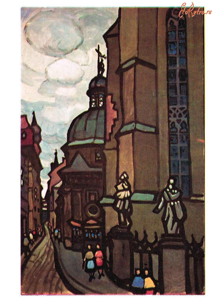 Картины - Картина. По древнему Львову. Художник  Ю.И.Химич.