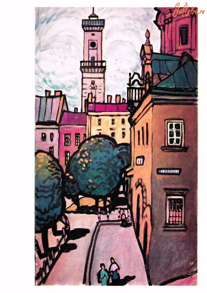 Картины - Картина. По древнему Львову. Художник  Ю.И.Химич.