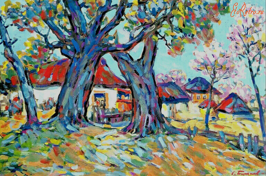 Картины - Сергей Бакаев. Весенний день. Старые дубы