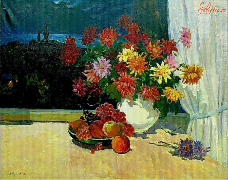 Картины - Сергей Бакаев. Вечерний натюрморт. Дары осени