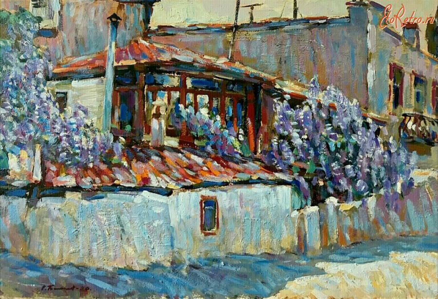 Картины - Сергей Бакаев. Крым. Старый дом с глицинией