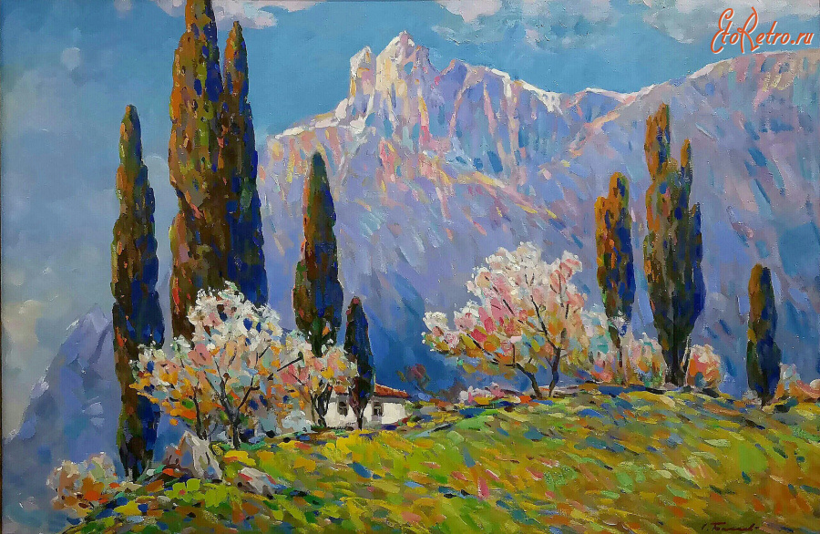 Картины - Сергей Бакаев. Миндаль цветёт