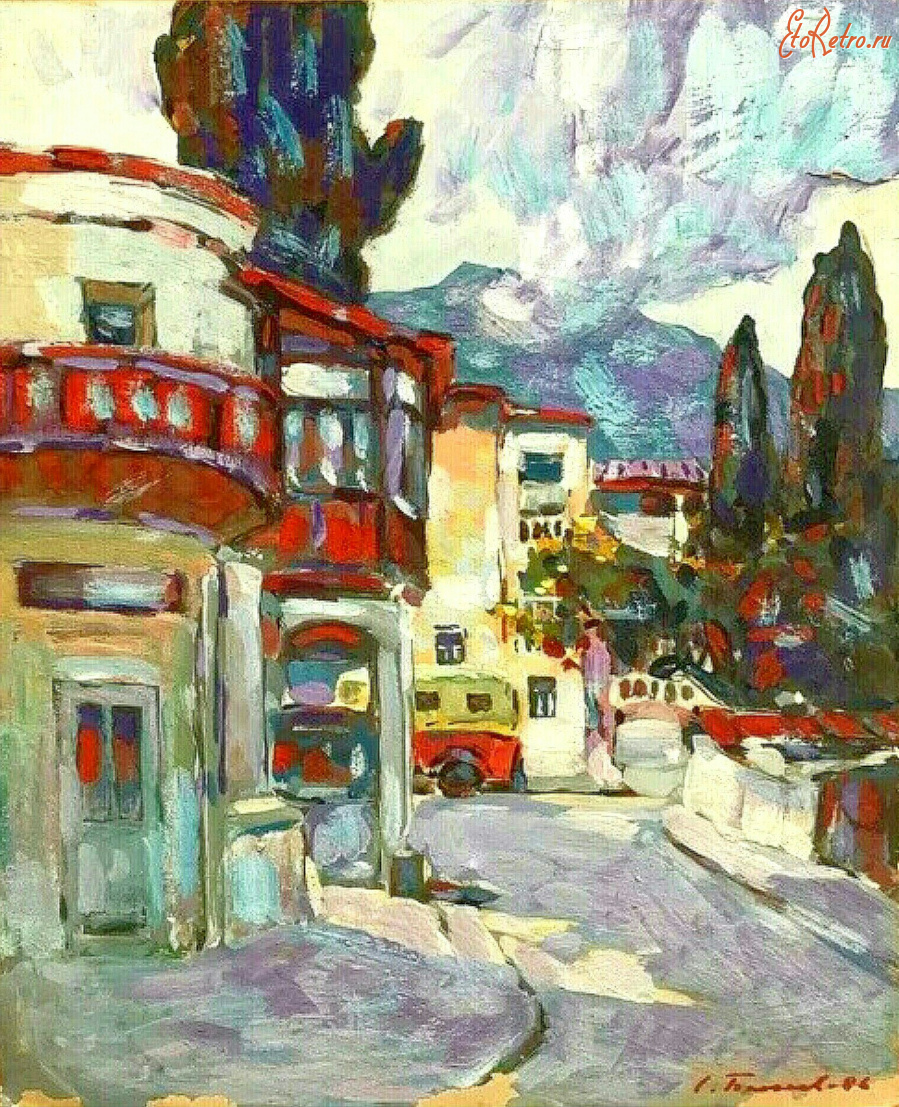 Картины - Сергей Бакаев. Городок в Крыму