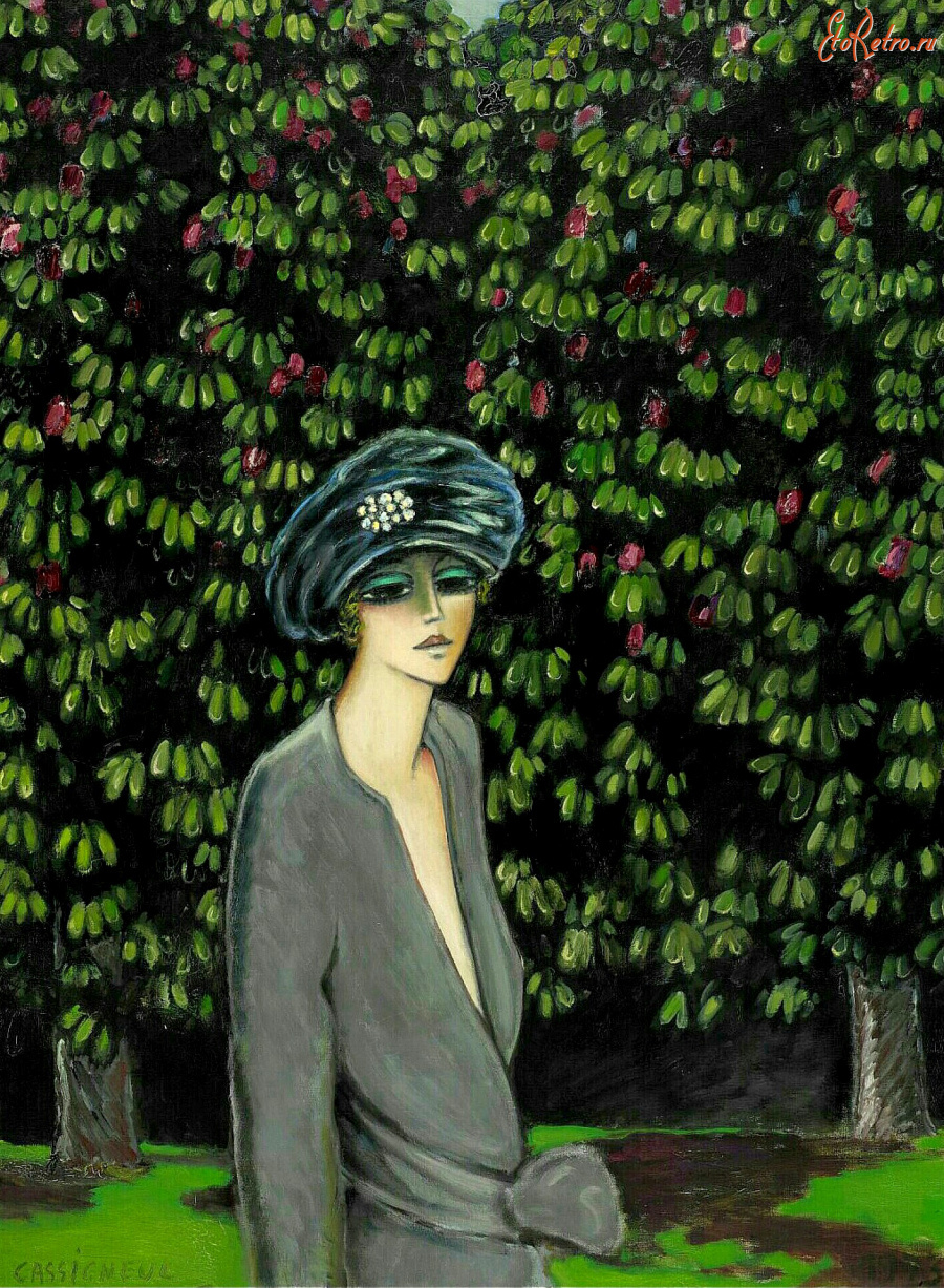 Картины - Жан-Пьер Кассиньоль, Под цветущим деревом