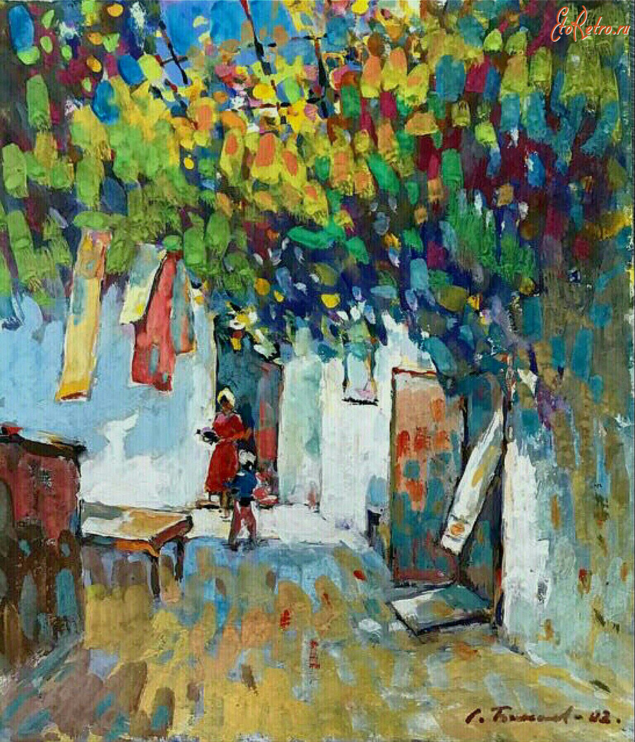 Картины - Сергей Бакаев. Крымский дворик