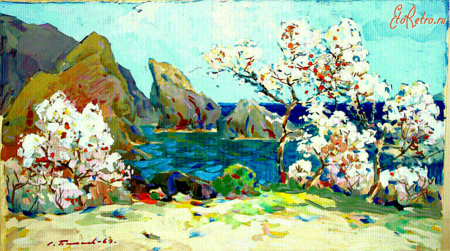 Картины - Сергей Бакаев. Цветущий миндаль