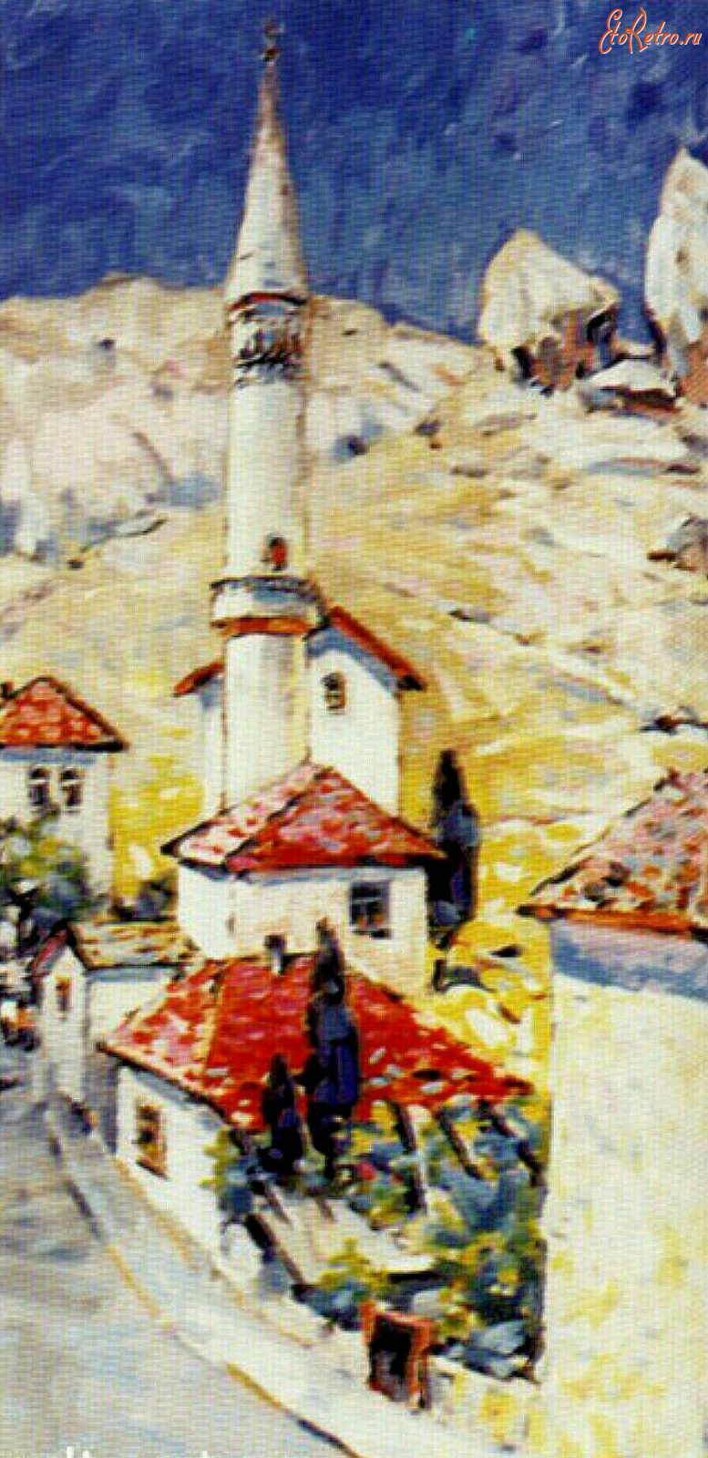 Картины - Сергей Бакаев. Ханский дворец и мечеть в Бахчисарае