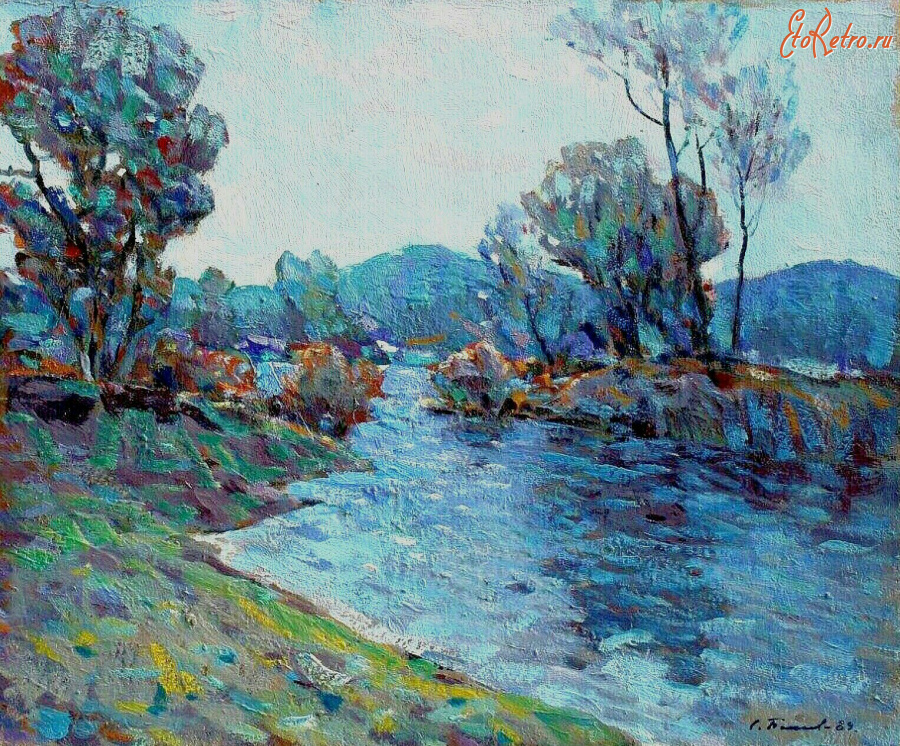 Картины - Сергей Бакаев. Ранняя осень на реке