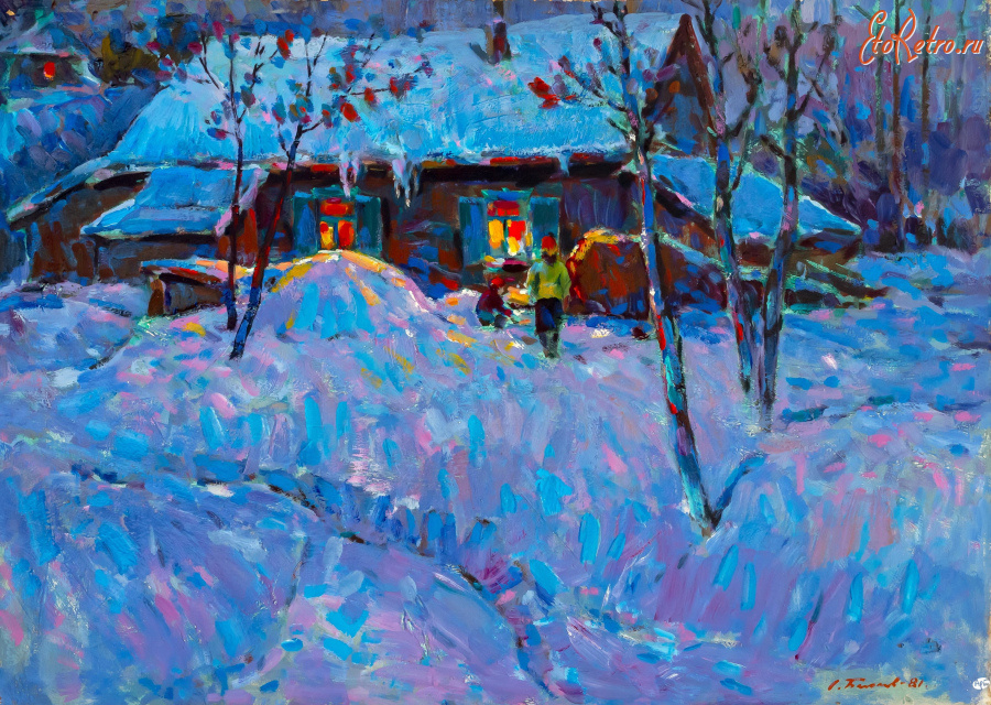 Картины - Сергей Бакаев. Зимний вечер