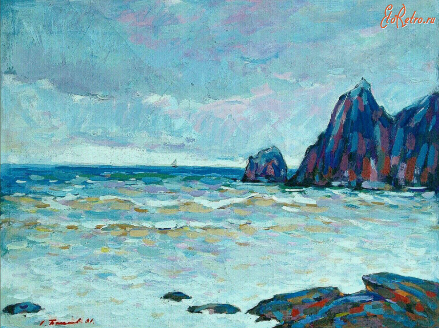 Картины - Сергей Бакаев. Крым. Море на закате