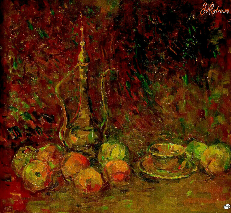 Картины - Александр Стремский. Натюрморт с кувшином и фруктами