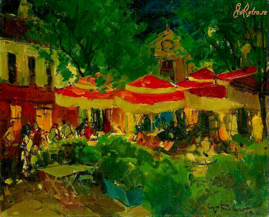 Картины - Сергей Кислаков. Деревня  Монмартр