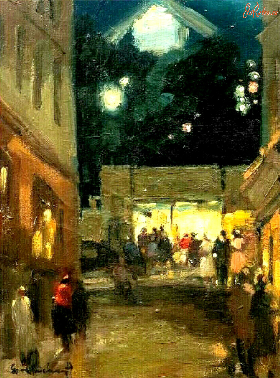 Картины - Сергей Кислаков. Париж. Кабаре Мулен де ла Галетт на Монмартре