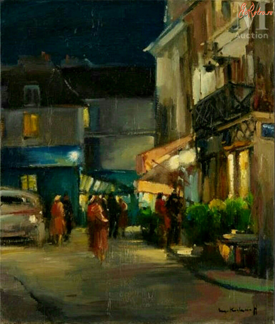 Картины - Сергей Кислаков. Уличная сцена. Встреча