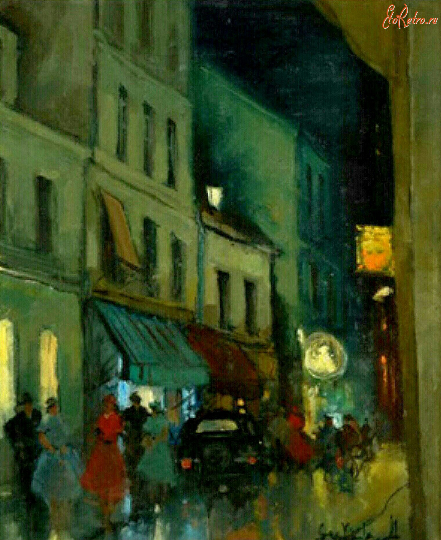 Картины - Сергей Кислаков. Париж. Уличная сцена