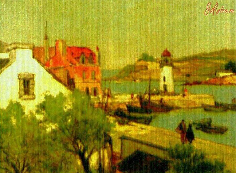 Картины - Сергей Кислаков. Остров Бель-Иль . Маяк в порту Созона