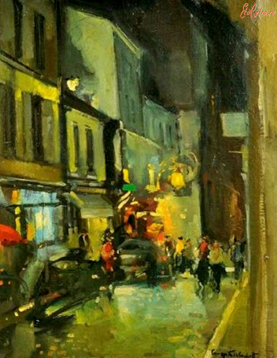 Картины - Сергей Кислаков. Париж. Сцена у кабаре