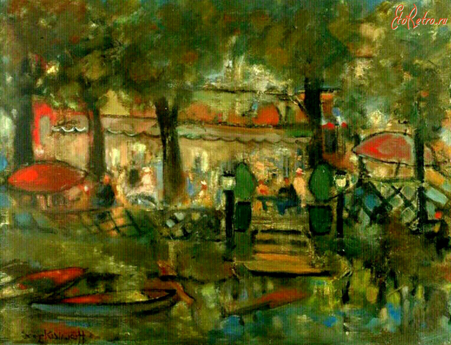 Картины - Сергей Кислаков. Парижское кафе