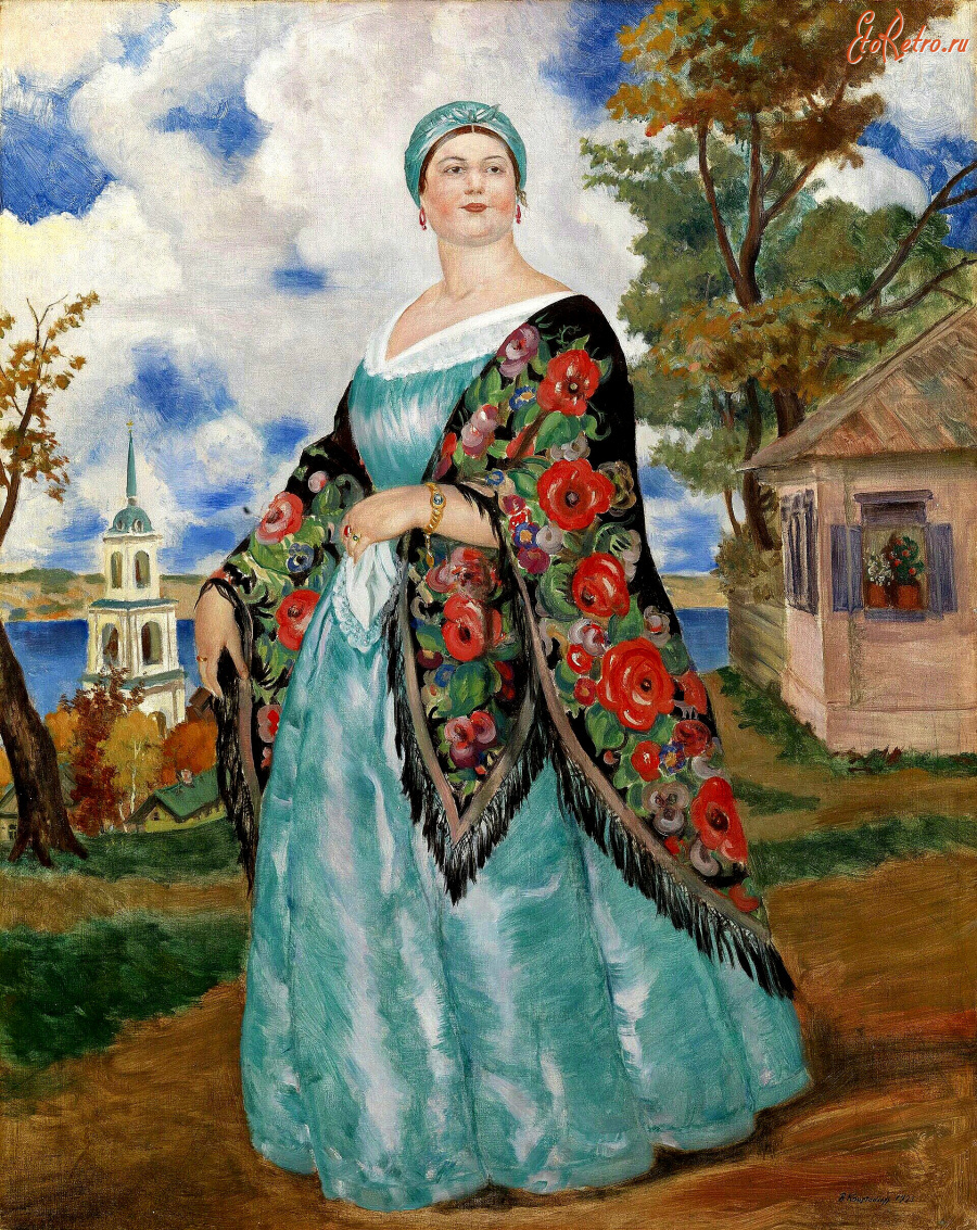 Картины - Борис Кустодиев. Купчиха