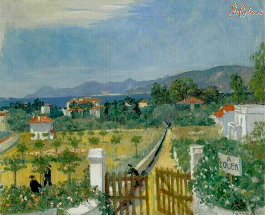 Картины - Борис Кустодиев. Антиб. Виллы