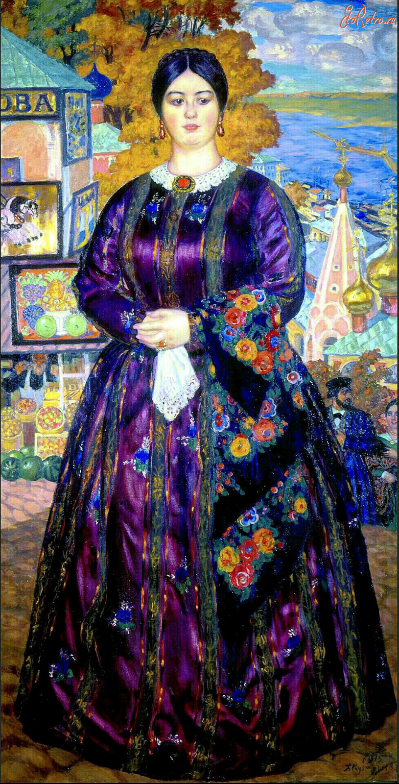 Картины - Борис Кустодиев. Купчиха
