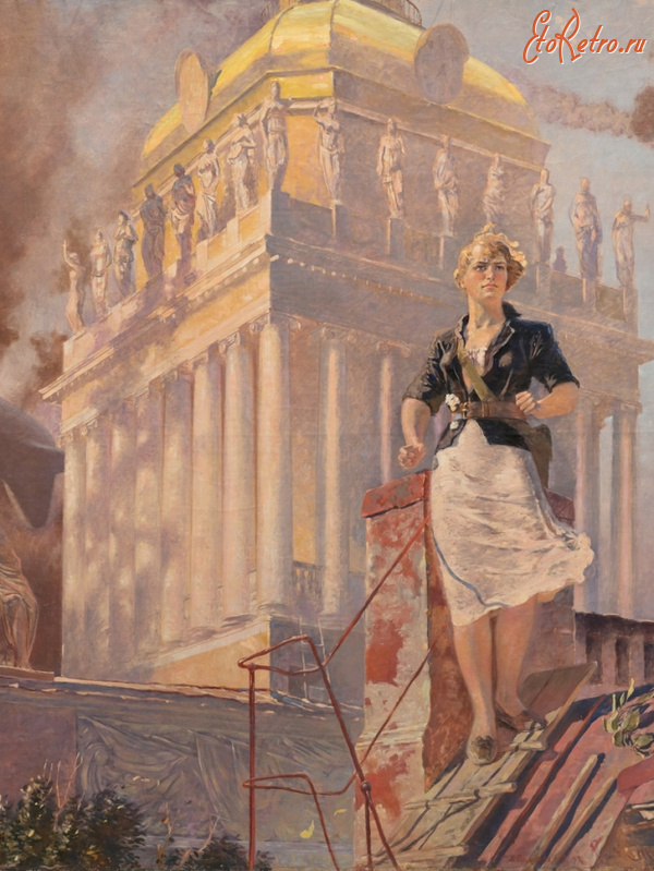 Картины - Дежурство на крыше.